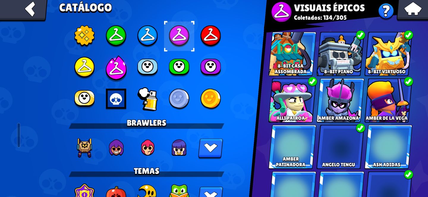 CONTA DE BRAWL STARS COM 3 SKIN RARAS