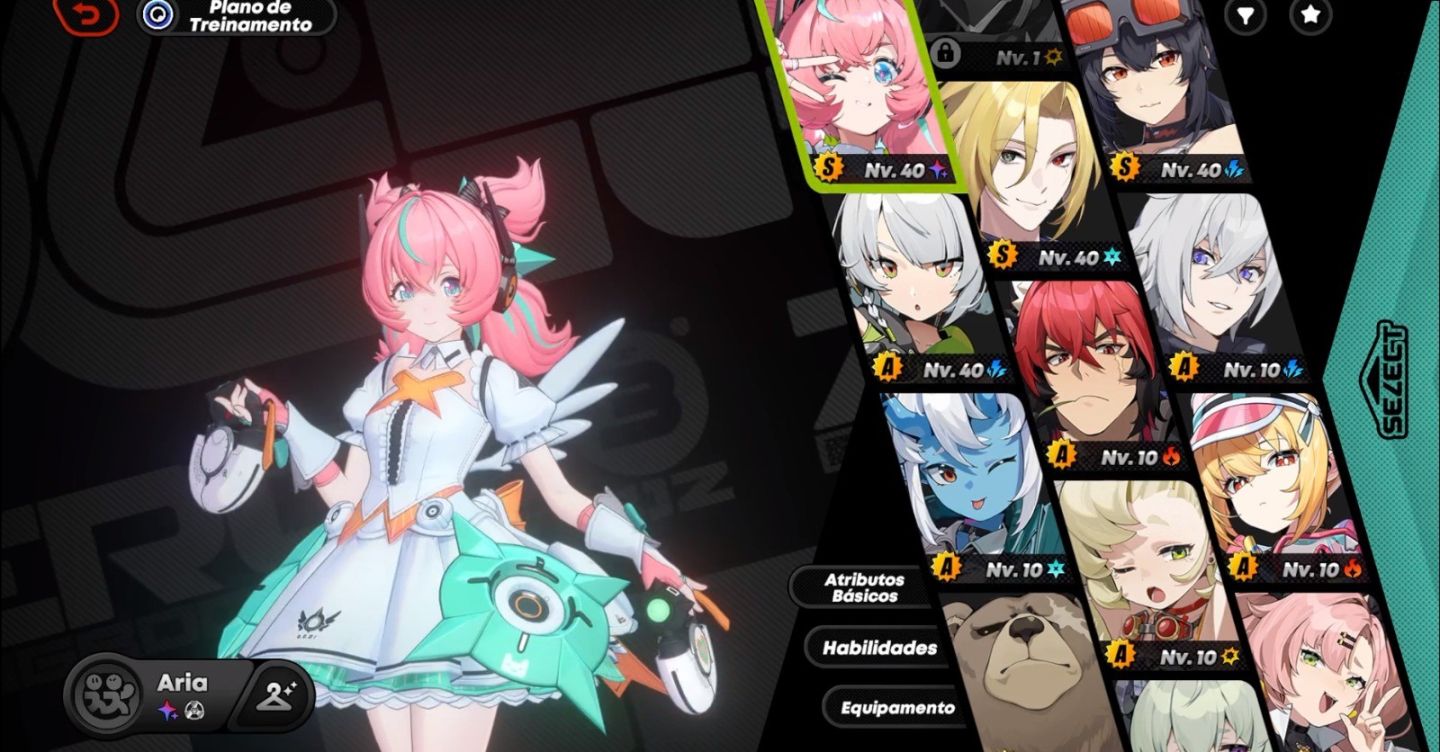 Contas de Zenless Zone Zero com personagens novas