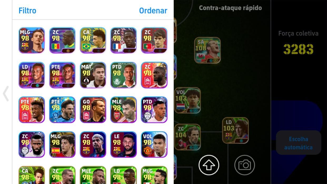 Conta de Efootball Braba do CR7,MESSI,KVARA BLITZ,BALE FORÇA COLETIVA MAX 3284+