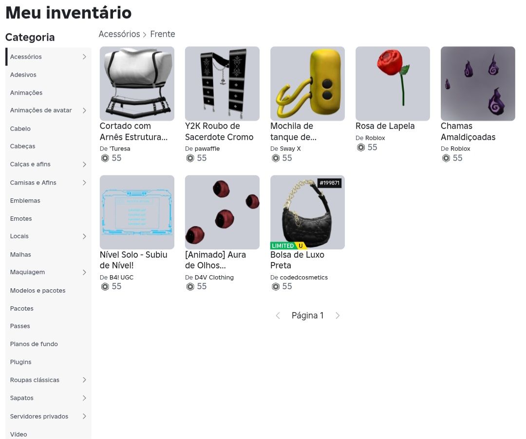 Conta de Roblox Upada e gemada com Inv avaliado acima de 10k(promoção)!!