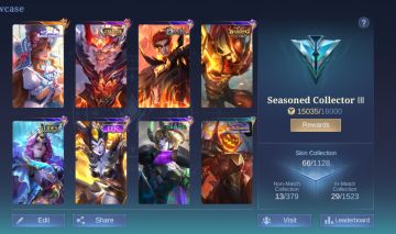 Conta Mobile Legends, Collector Sun ( 55 Herois e 66 Skins )