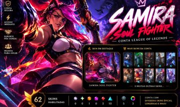 Conta com skin samira soul fighter
