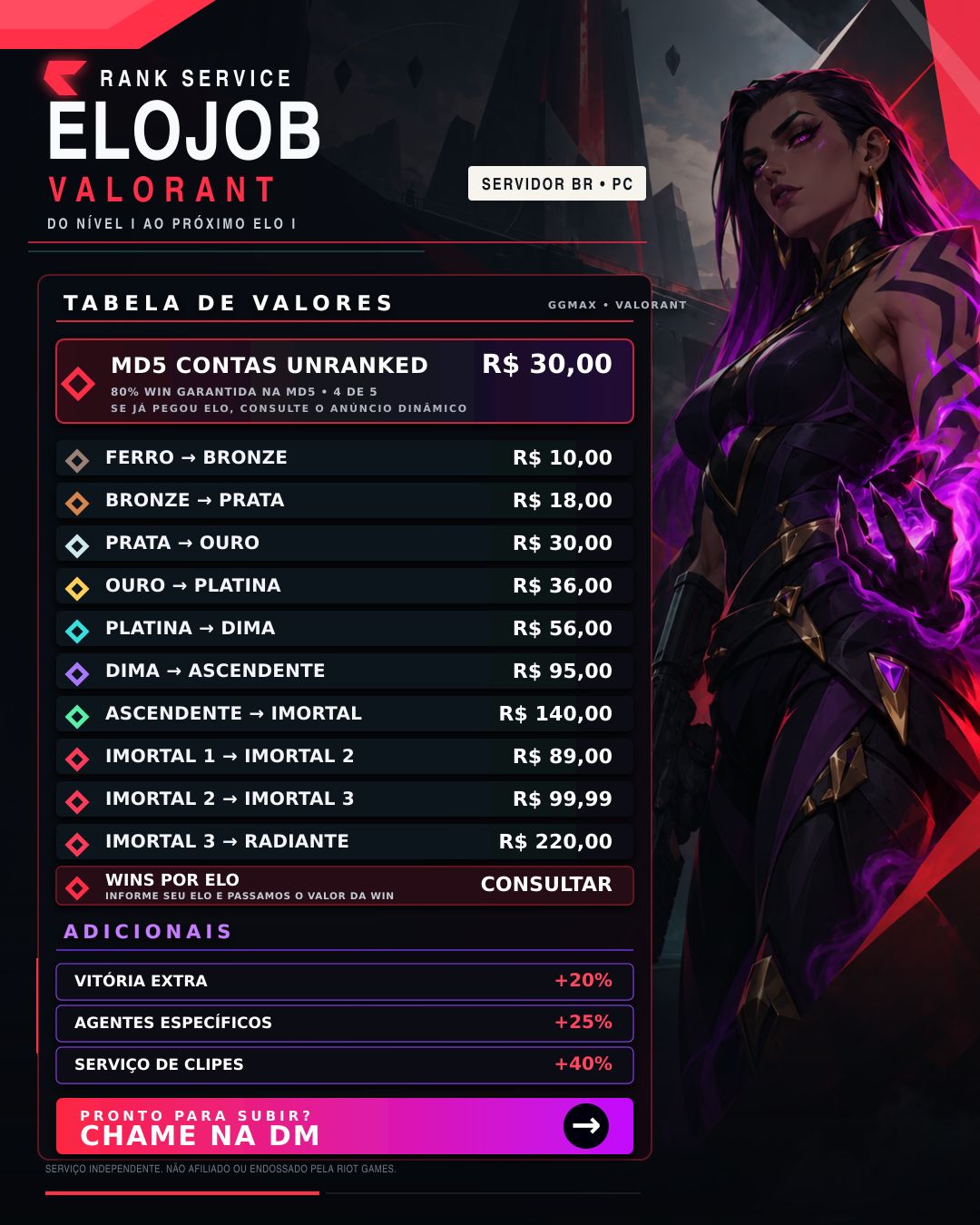 VALORANT ELOJOB / DUOBOOST / UPAR PASSE / UPGRADE DE LEVEL - RADIANTE TOP 50+
