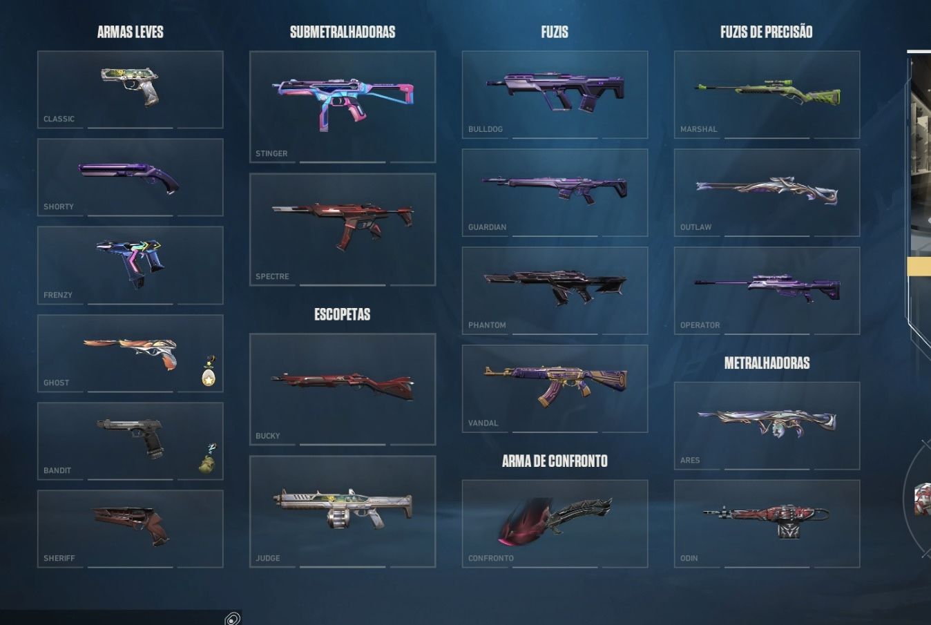 Conta Platina - Skins novas (sheriff e vandal)