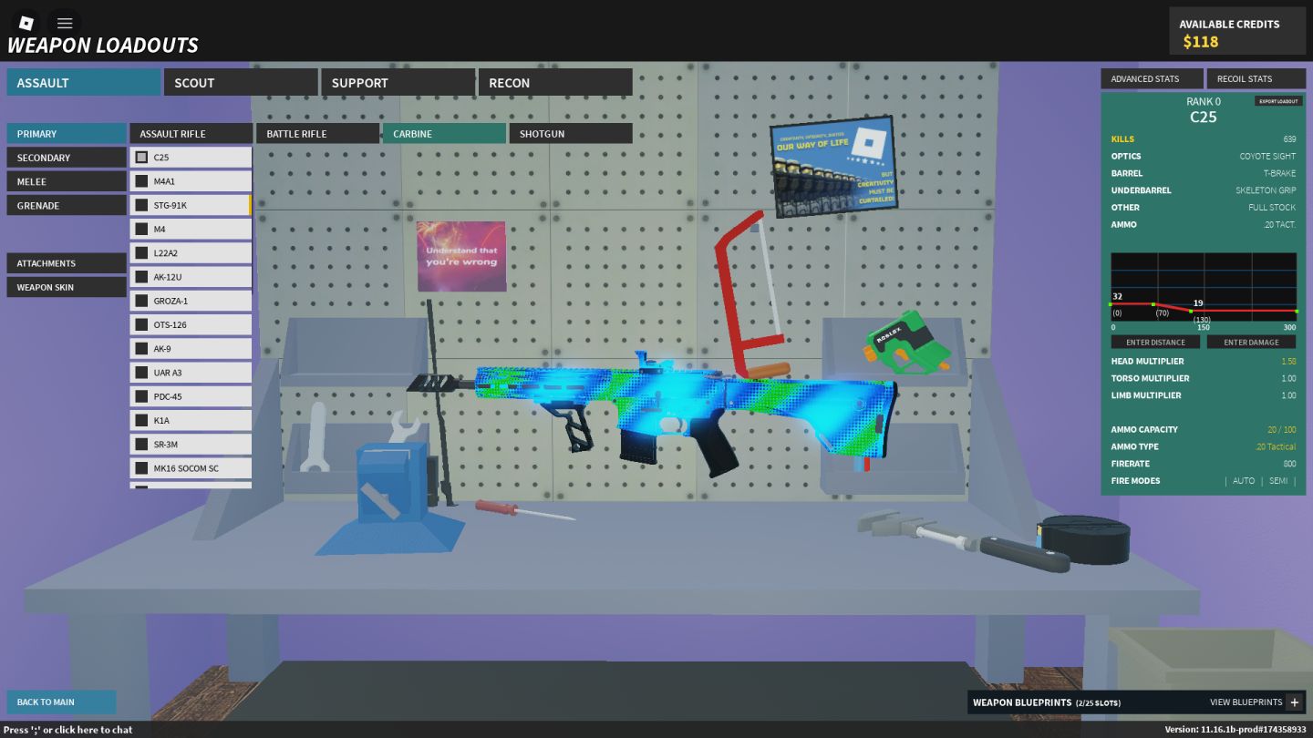 CONTA DE PHANTOM FORCES LVL 116 COM C7A2 E MAIS PREBUYS!