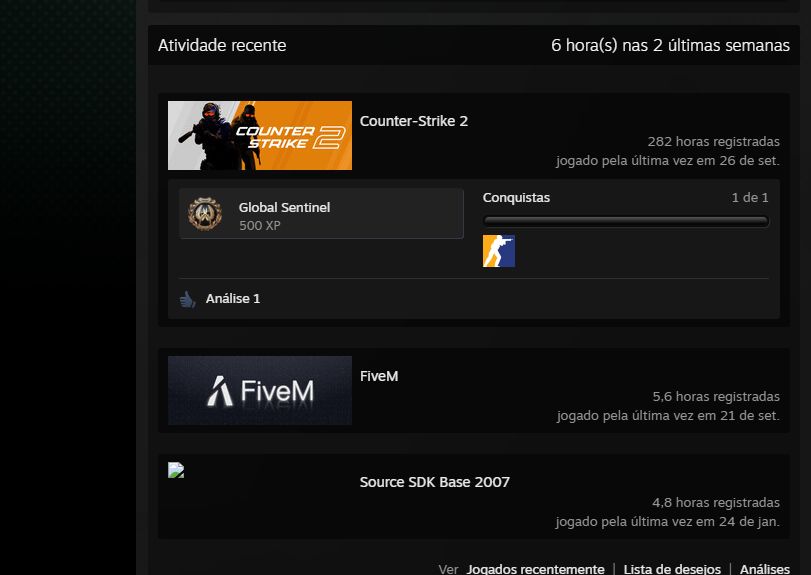 Conta CS2 10k+ com bom trust factor
