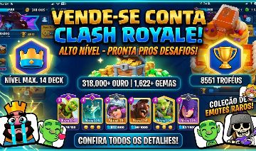 CONTA CLASH ROYALE HIGH LEVEL 8500+ TROFÉUS, QUASE TDS AS CARTAS E MUITO OURO!