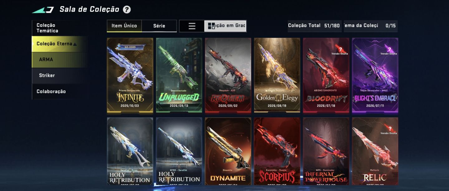 CONTA BLOOD STRIKE COM VÁRIAS SKINS ETERNA E EVO