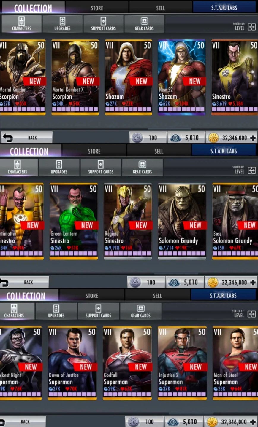 CONTA COM ITENS PARA INJUSTICE GODS AMONG US [IOS OU ANDROID]