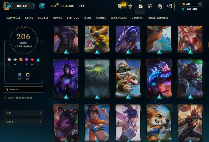 CONTA VALORANT PLATINA LEVEL 312 + CONTA LOL COM 200 SKINS FULL ACESSO
