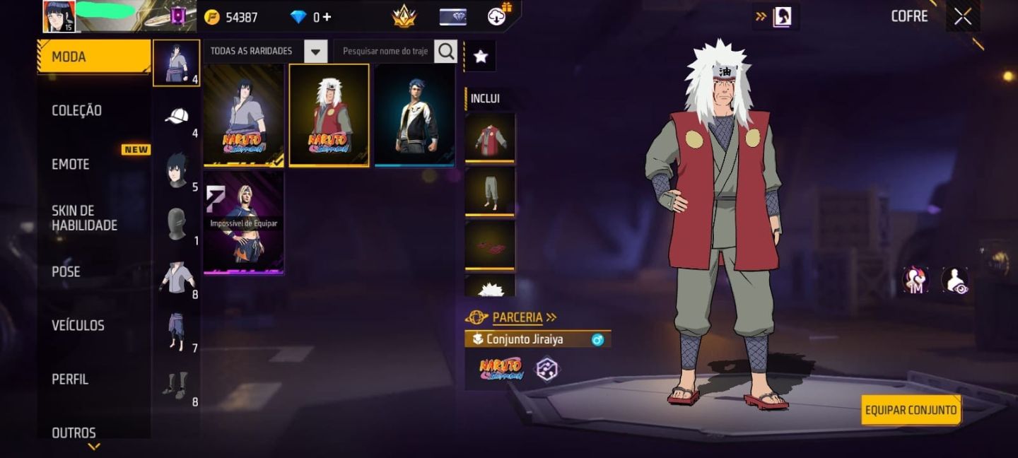CONTA FF PREMIUM NV 15 - DUPLA PARCERIA NARUTO (SASUKE + JIRAYA)