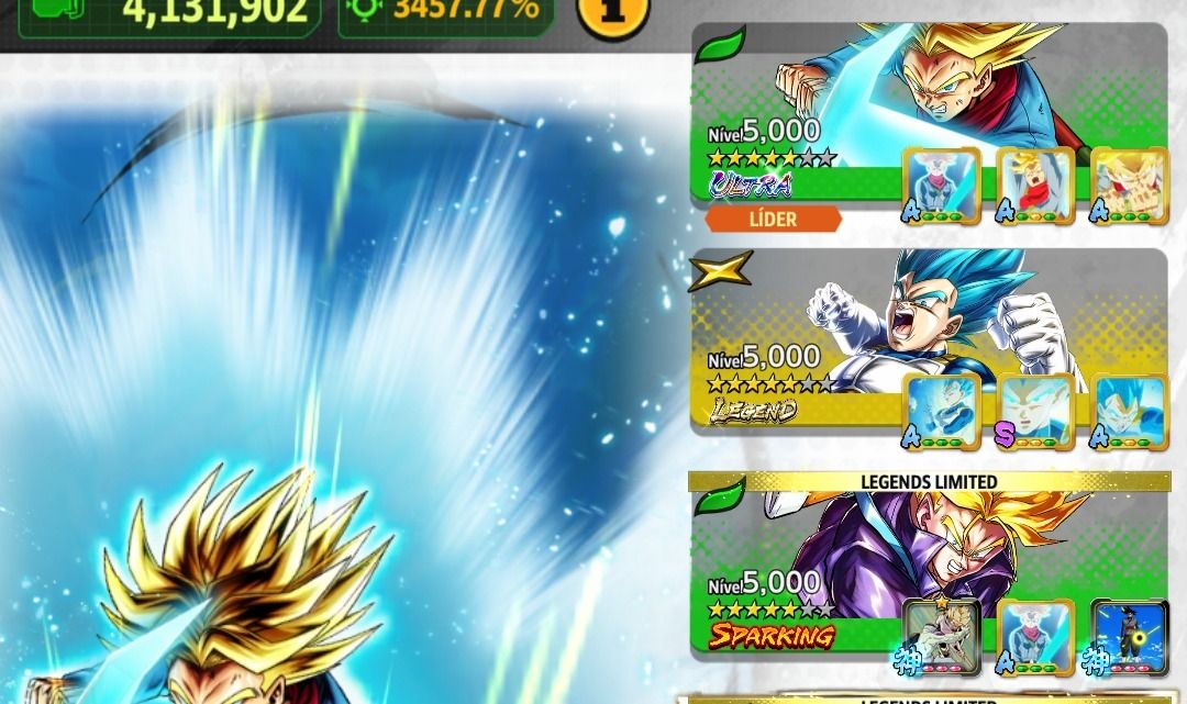 Dragon ball legend com novos personagens