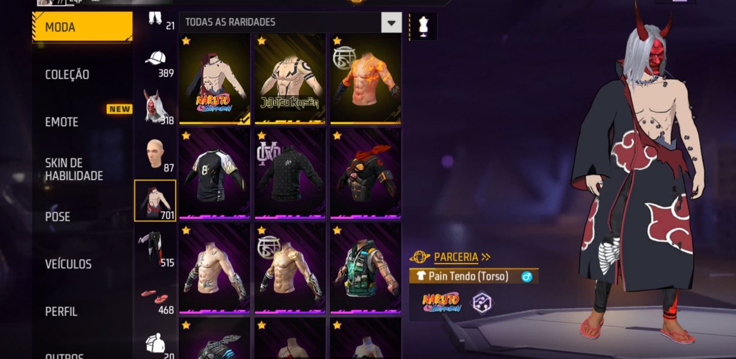 Conta free fire prime 7