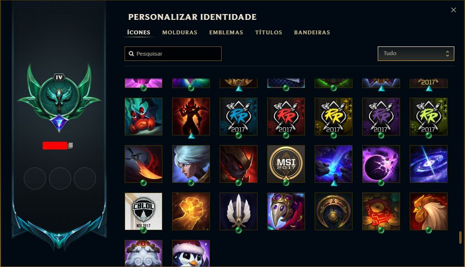 Conta lol Esmeralda - main sup/adc +300 skins e +100 cromas com icones raros.