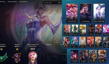 CONTA LOL + WILD RIFT | TODOS OS CAMPEÕES | EX-MESTRE 3X WR | LUX ELEMENTALISTA