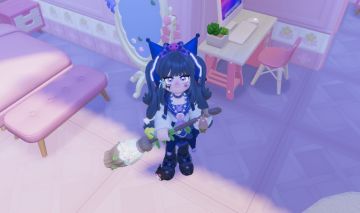 CONTA HEARTOPIA COM LAGO DA FLORESTA, CARRO KUROMI E POGO STICK ROSA