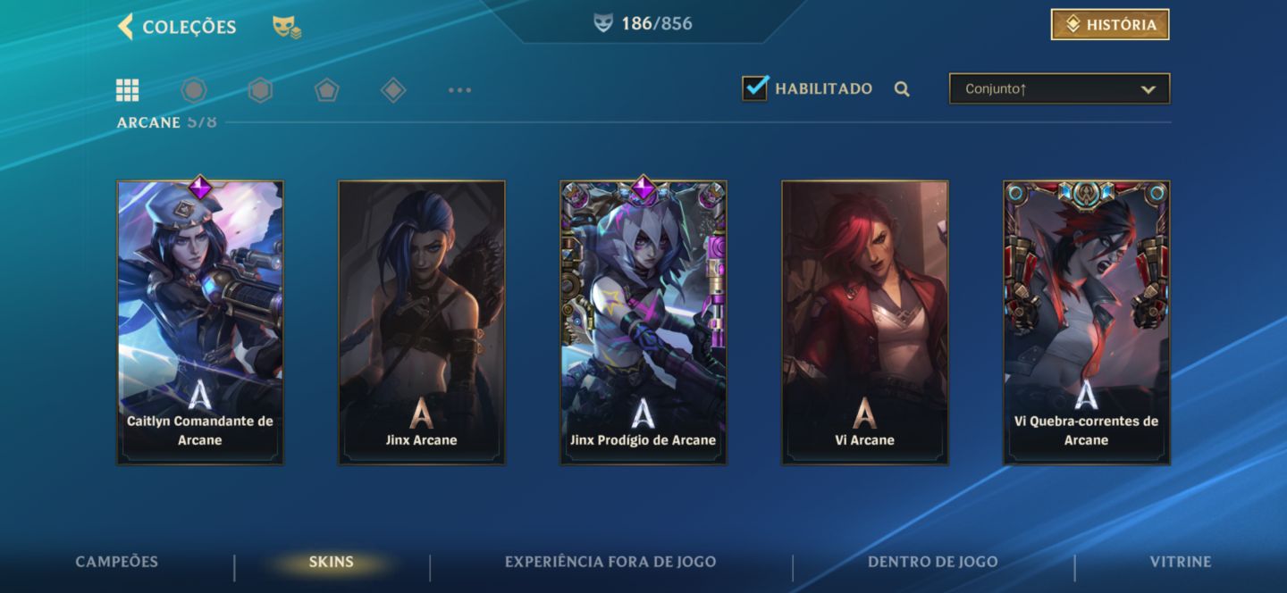 LOL WILD RIFT COM 186 SKINS CRIADA EM 2021 COM FOCO EM ADC E SUP
