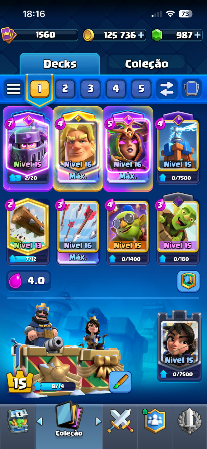 CONTA DE CLASH ROYALE Conta muito bem evoluída!