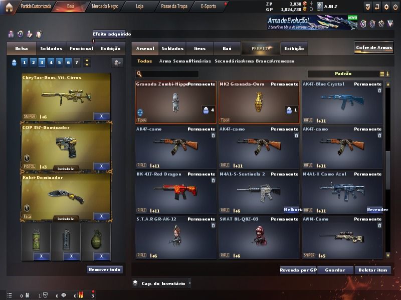 Minha conta - CROSS FIRE AL