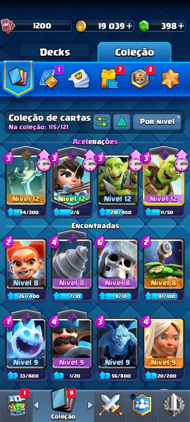 Conta Clash Royale, 4 anos com evolutivas