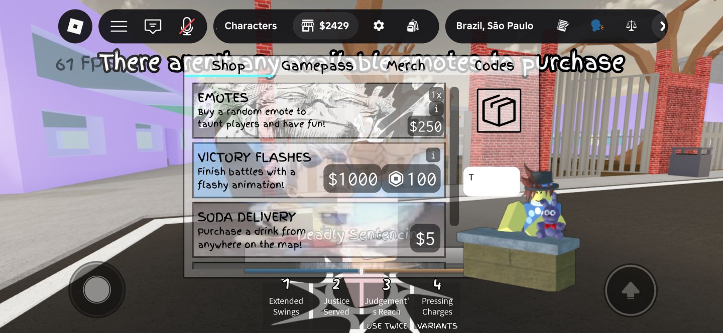 Conta jujutsu shenanigans, todos os passes, 6k de kills e robux gastos