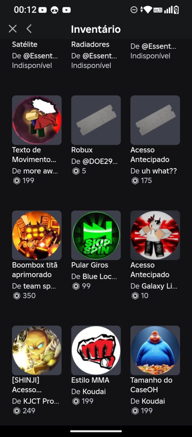 Conta Roblox - Alto de valor de inventário!