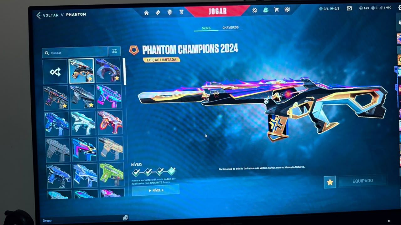 Conta de Valorant! com +25 Skin e Phanton Champions 2024 e Vandal champions 2025