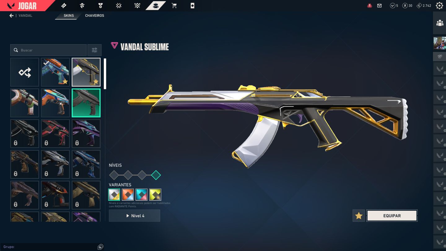 CONTA COM VANDAL SUBLIME + PHANTOM GAIA + SHERIFF SINGULARIDADE + FACA ZEROFANG