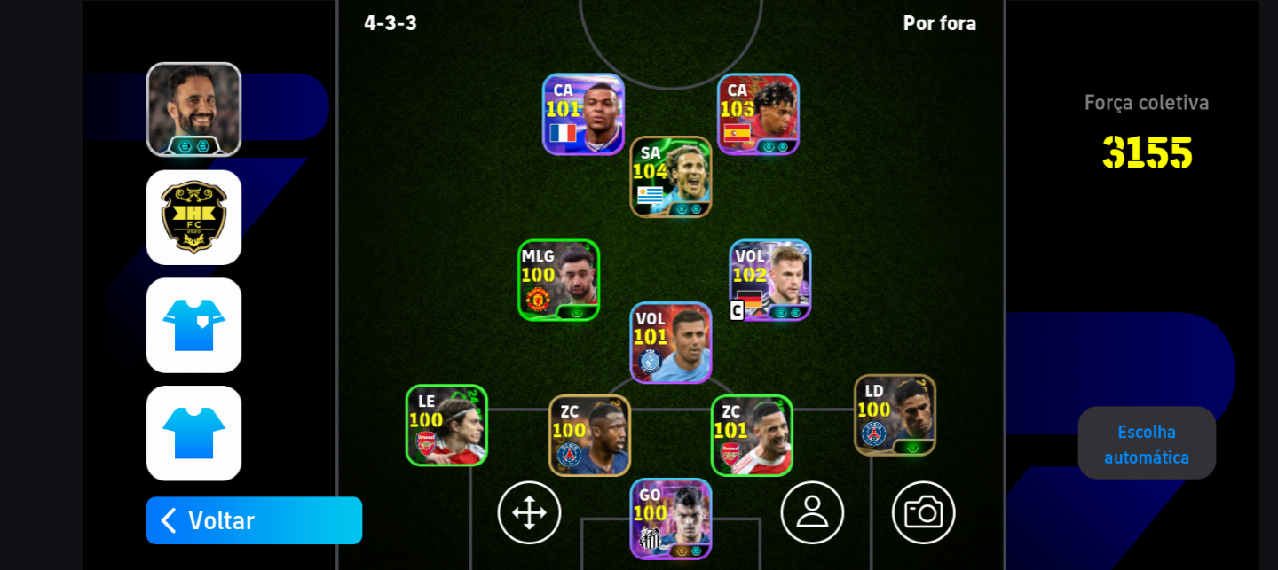 CONTA EFOOTBALL 2026 FORÇA 3155 | DIEGO FORLAN 104 | MESSI | MBAPPÉ 400 MOEDAS