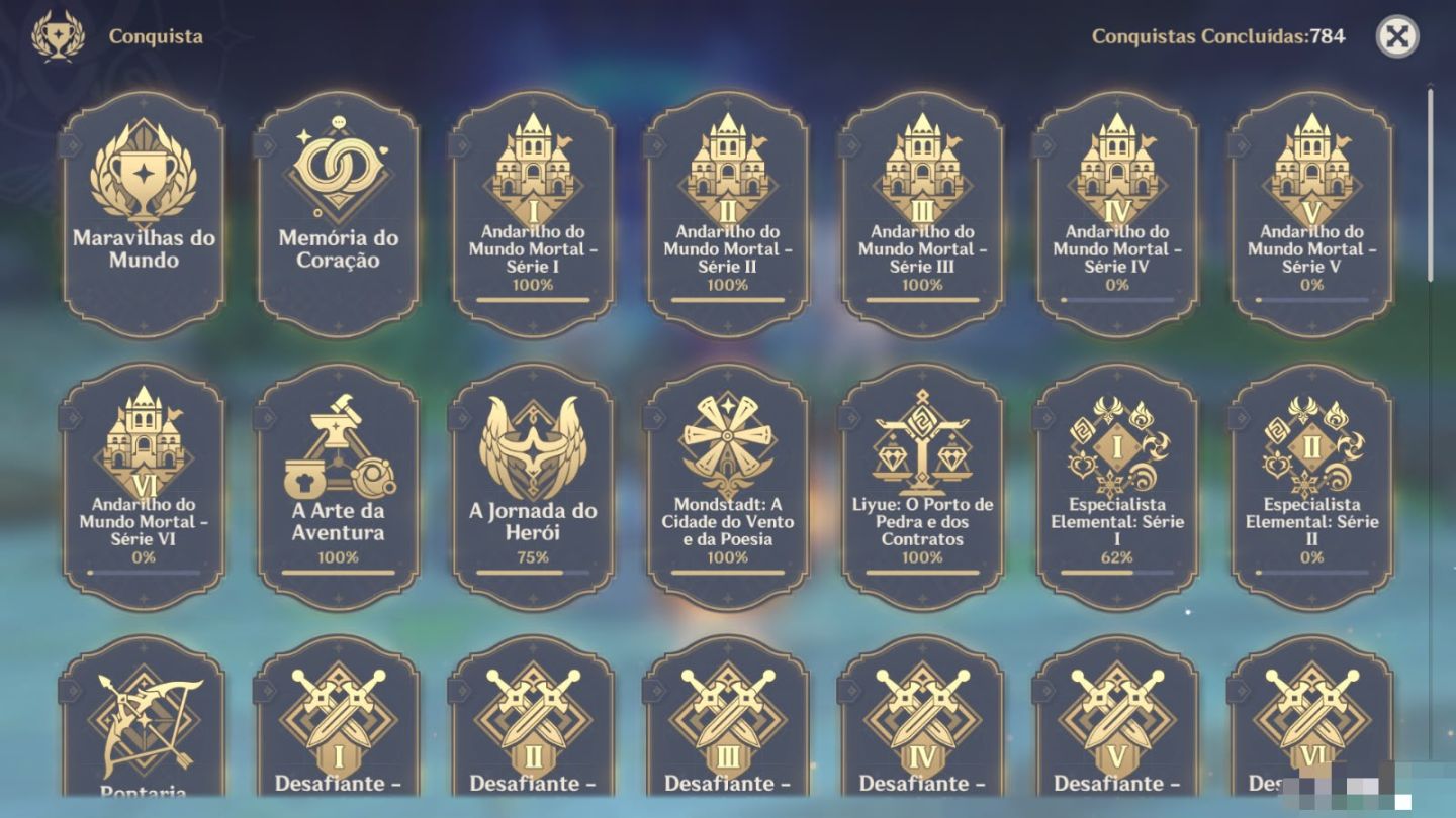 Conta Genshin Impact - AR 58 (16 personagens 5 estrelas + 7 armas 5 estrelas)