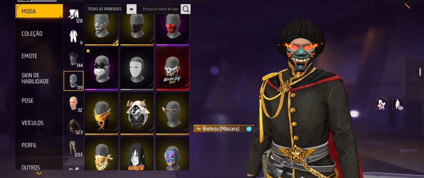 Conta free fire rara