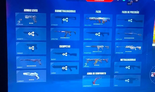 Conta de valorant com várias skins super raras!