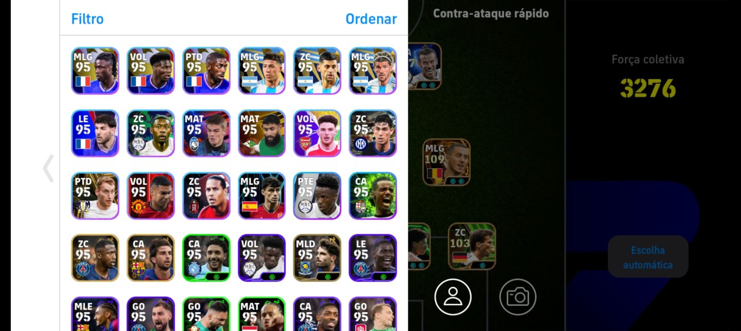 Conta de Efootball mobile braba com várias cartinhas boas, olhe as fotos
