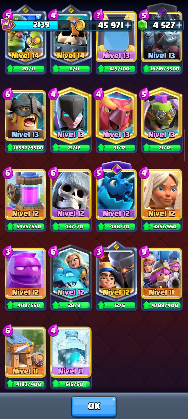 PROMOÇÃO,Conta Clash Royale 72% Full