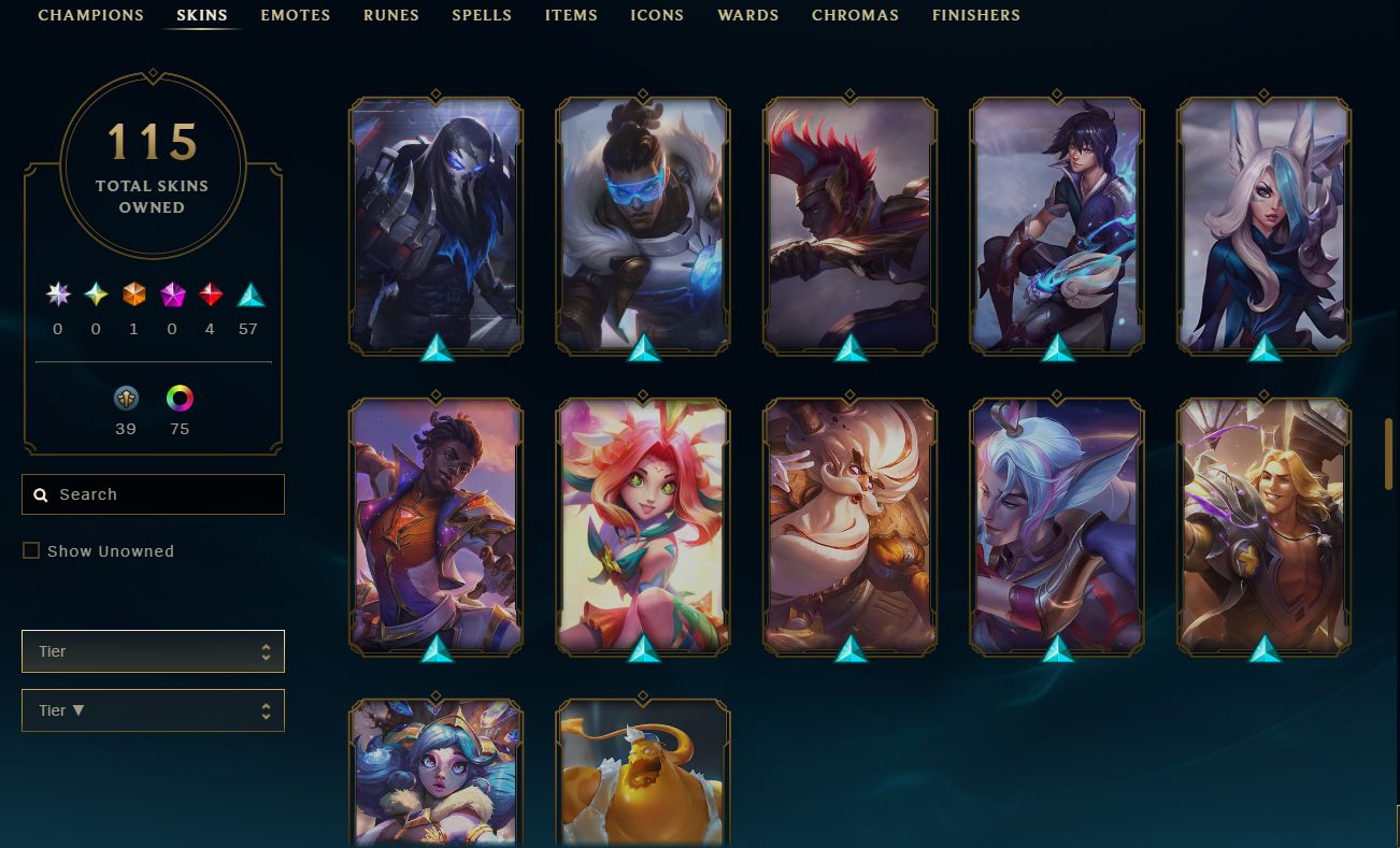 CONTA LOL MESTRE 400PDL+ / LV 301 / FULL ACESSO AOS DADOS / 158 SKINS / HONRA 5