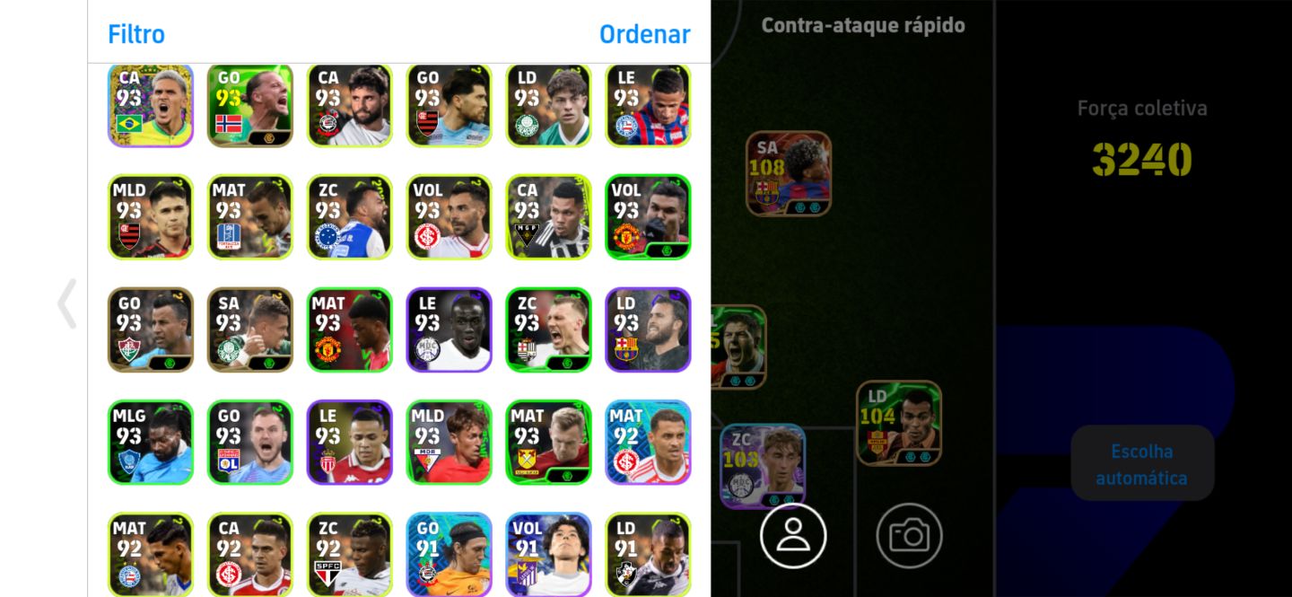 Conta efootball novo Harry Kane, CR7 big time, Yamal big time e Messi big time