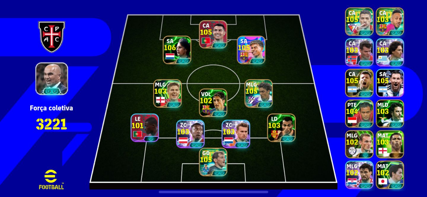Conta de eFootball top com Cruyff e Lamine Yamal!!