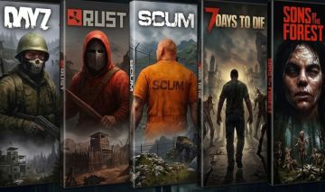 Jogos de Sobrevivência | DayZ, Rust, SCUM, 7 Days to Die e SOTF | Jogue Online