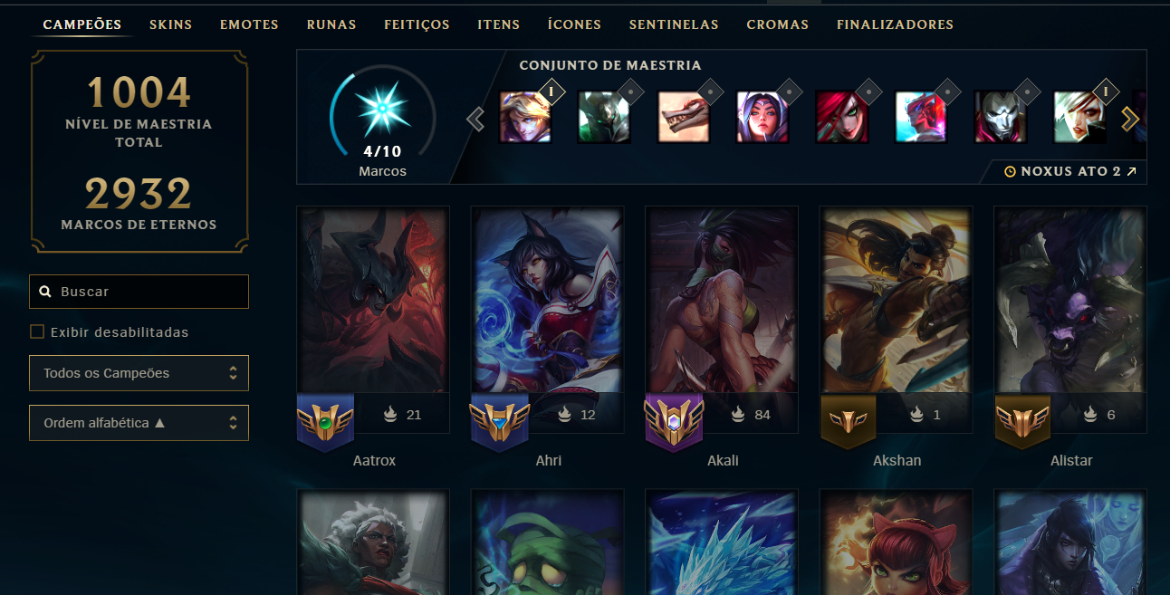Conta lol com varias skin cara e bom mmr