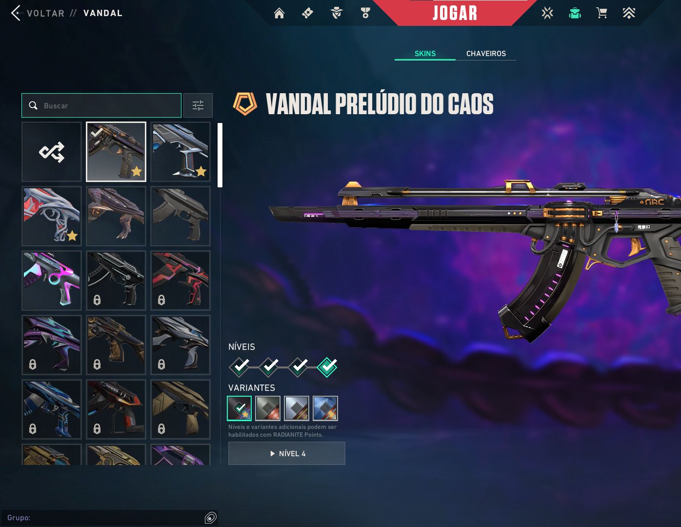 Conta de valorant platina 3 com mais de 2k gasto