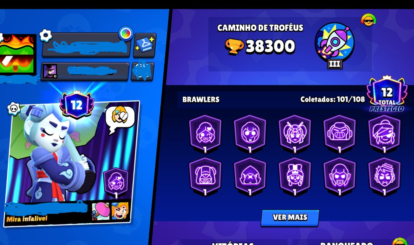 CONTA DE BRAWL STARS 38.300+ TROFÉUS 101 BRAWLERS SKINS EXCLUSIVAS