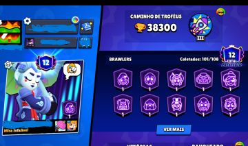 CONTA DE BRAWL STARS 38.300+ TROFÉUS 101 BRAWLERS SKINS EXCLUSIVAS