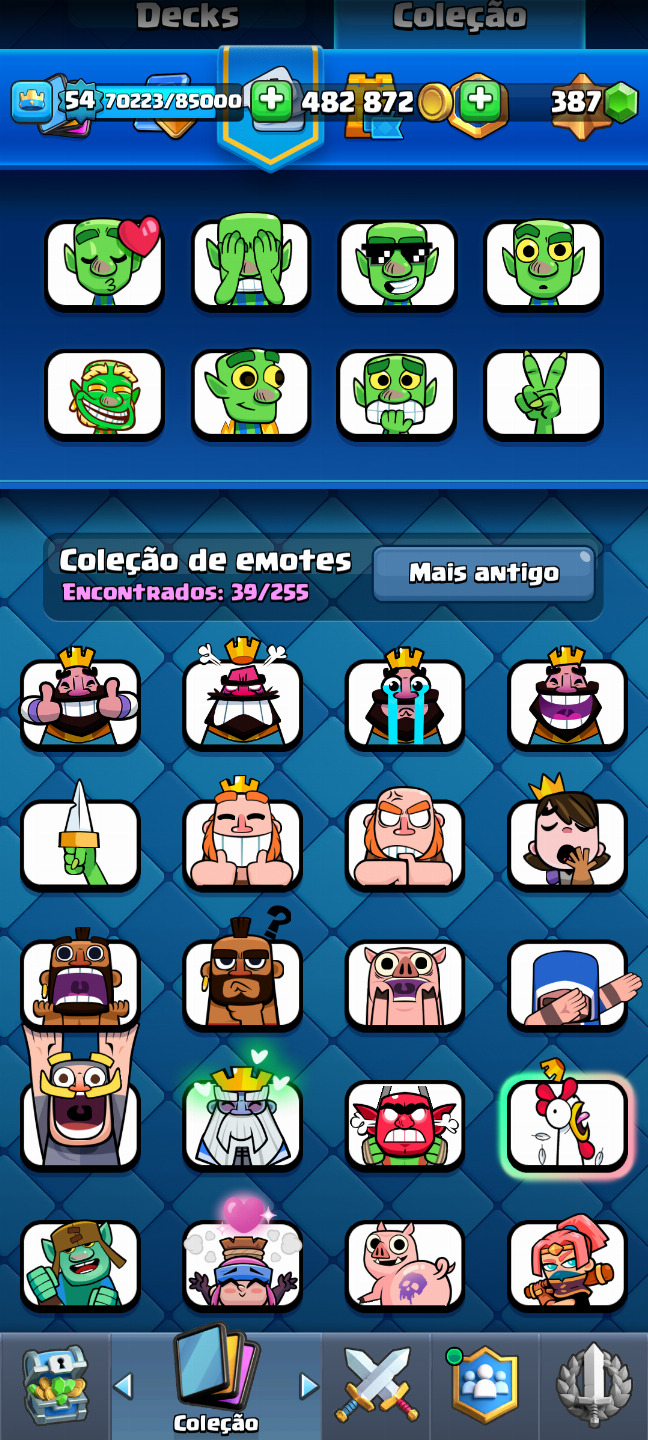 MELHOR CONTA CLASH ROYALE 10K TROFÉUS, COM CARTAS NÍVEL 16 E VALOR NEGOCIÁVEL!!!