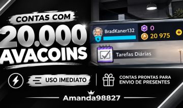 CONTAS COM AVACOINS | NIVEL 6+ COM 20.000 AVACOINS | RECEBA NA HORA