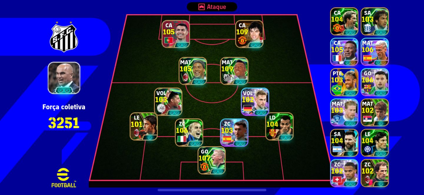 Conta de efootball, 3252 ov