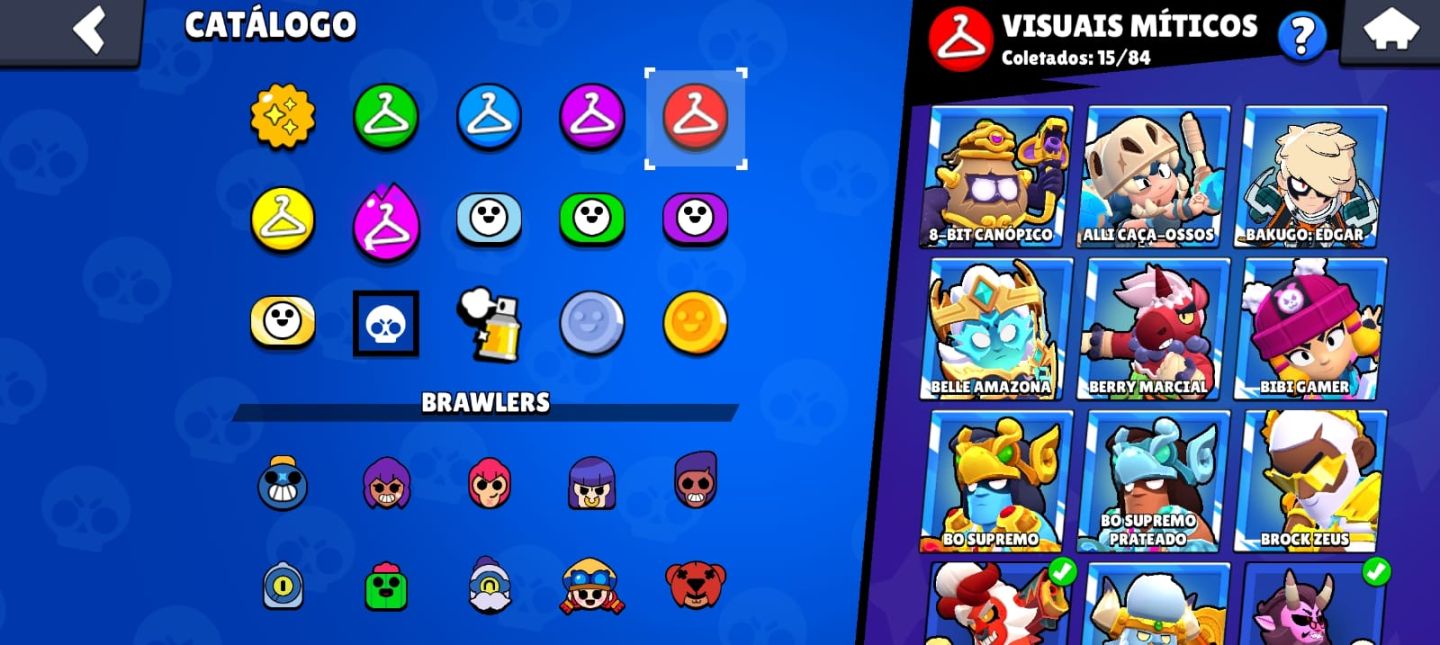 CONTA BRAWLSTARS 59K DE TROFEUS, 105 BRAWLERS + CLASH ROYALE