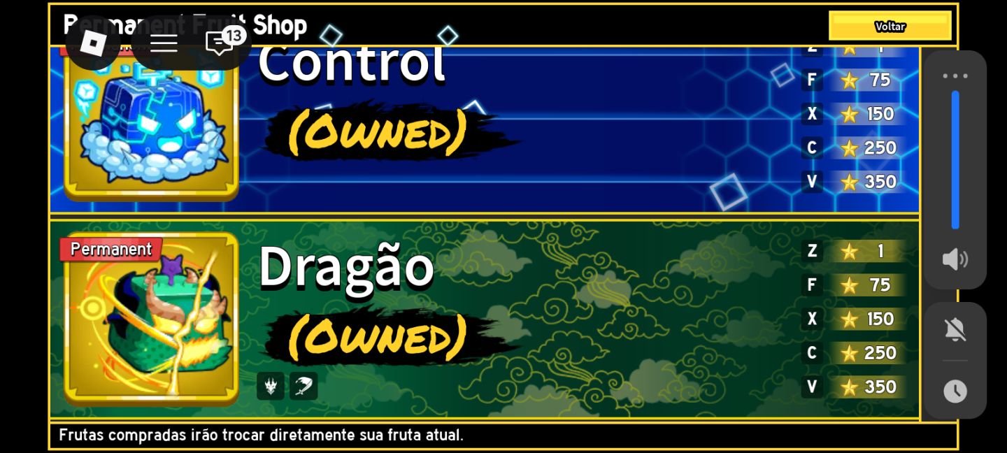 CONTA BLOX FRUITS LVL 2335 + KITSUNE PERM + DRAGON PERM + CONTROL PERM Etcs.