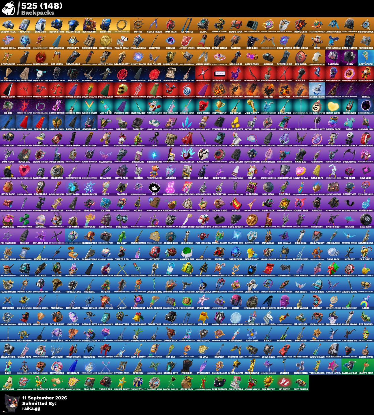 CONTA FORTNITE (EX PRO-PLAYER) 496 SKINS E 7325K DOLL