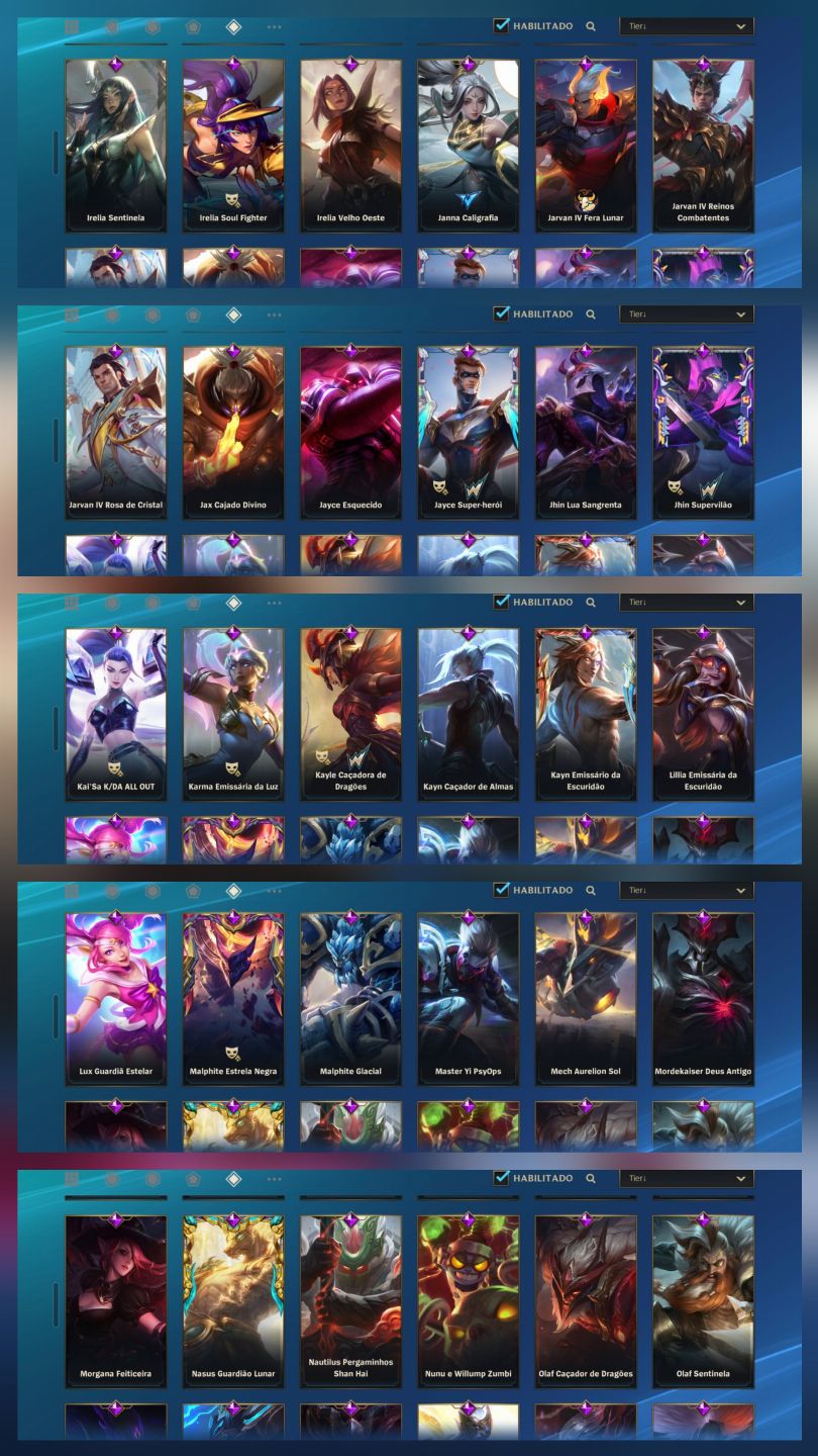 CONTA WILD RIFT | 194 SKINS | 3 MÍTICAS + 20 LENDÁRIAS | INVESTIMENTO R$ 5K