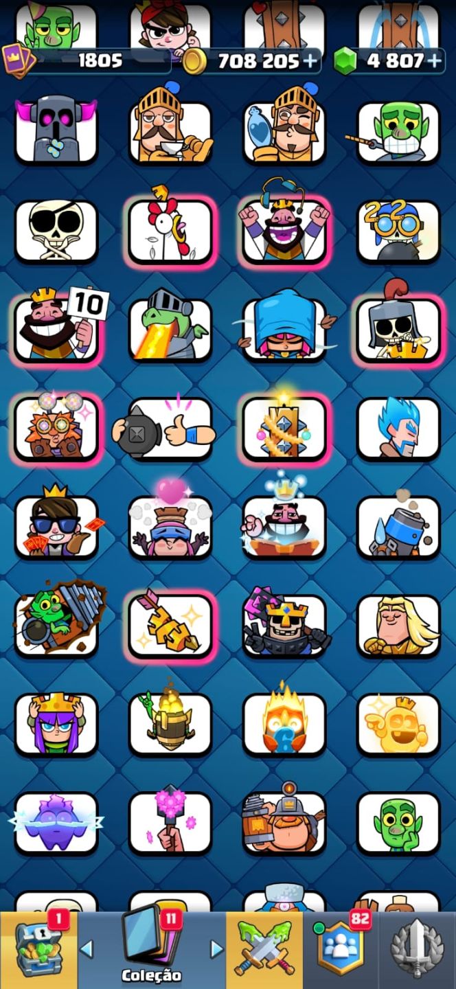 9 ANOS Clash Royale 14K+ Troféus 24 Cartas Nvl 16 560k Pts de Elite Full